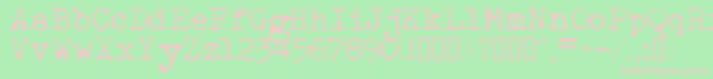 フォントEsathnrml – 緑の背景にピンクのフォント