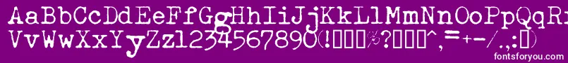 Esathnrml Font – White Fonts on Purple Background