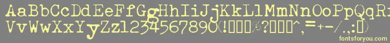 Esathnrml Font – Yellow Fonts on Gray Background
