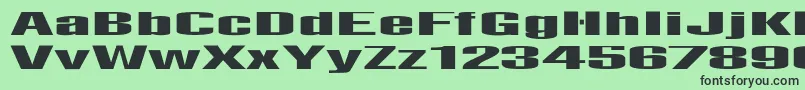 AbensLied Font – Black Fonts on Green Background