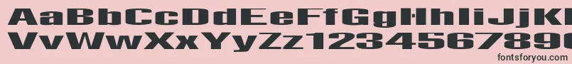 フォントAbensLied – ピンクの背景に黒い文字