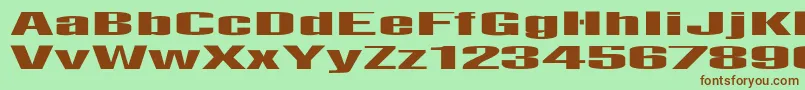 AbensLied-fontti – ruskeat fontit vihreällä taustalla