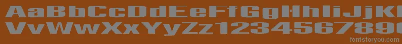 AbensLied-fontti – harmaat kirjasimet ruskealla taustalla