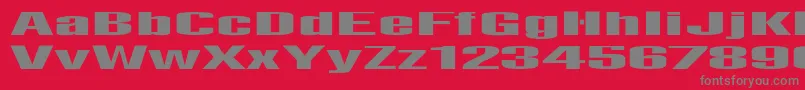 Czcionka AbensLied – szare czcionki na czerwonym tle