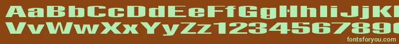 AbensLied-fontti – vihreät fontit ruskealla taustalla