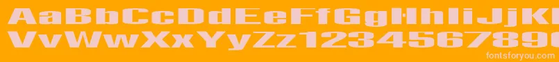 AbensLied-fontti – vaaleanpunaiset fontit oranssilla taustalla