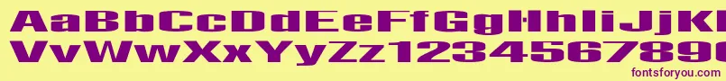 AbensLied Font – Purple Fonts on Yellow Background