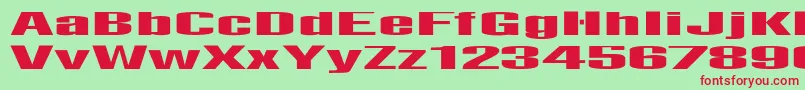 AbensLied-fontti – punaiset fontit vihreällä taustalla