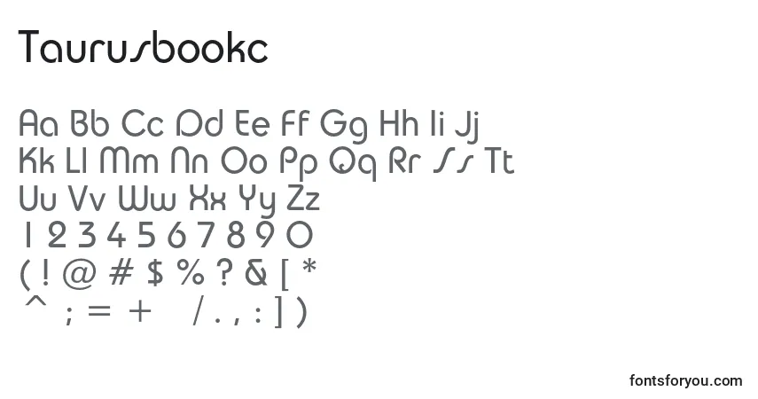 Czcionka Taurusbookc – alfabet, cyfry, specjalne znaki