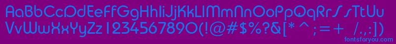 Taurusbookc Font – Blue Fonts on Purple Background