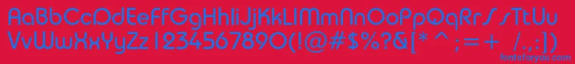 Taurusbookc Font – Blue Fonts on Red Background