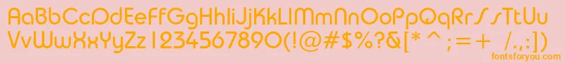 Taurusbookc Font – Orange Fonts on Pink Background