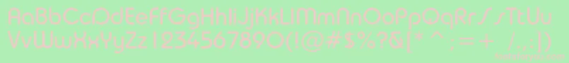 Taurusbookc-fontti – vaaleanpunaiset fontit vihreällä taustalla