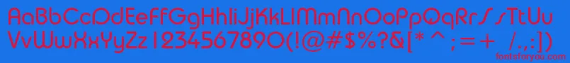 Taurusbookc Font – Red Fonts on Blue Background