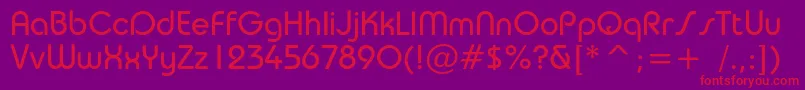 Taurusbookc Font – Red Fonts on Purple Background