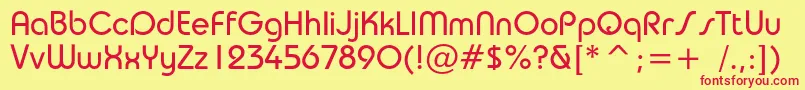 Taurusbookc Font – Red Fonts on Yellow Background
