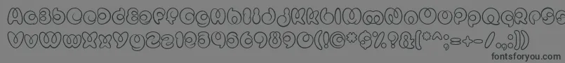 MisterLoopyRegular Font – Black Fonts on Gray Background