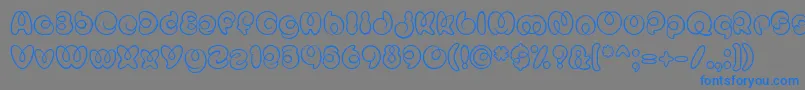 MisterLoopyRegular Font – Blue Fonts on Gray Background