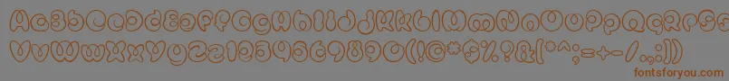 MisterLoopyRegular Font – Brown Fonts on Gray Background