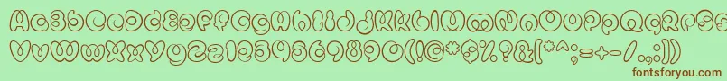 MisterLoopyRegular Font – Brown Fonts on Green Background