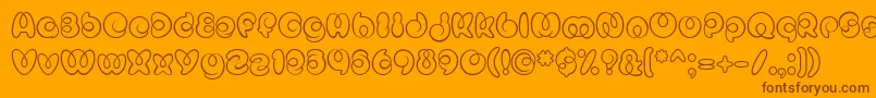 MisterLoopyRegular Font – Brown Fonts on Orange Background