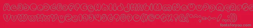 Police MisterLoopyRegular – polices grises sur fond rouge