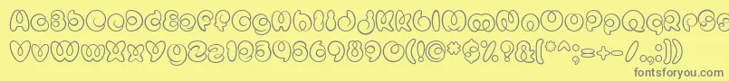 MisterLoopyRegular Font – Gray Fonts on Yellow Background