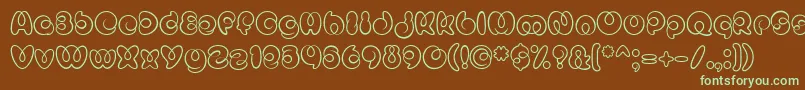 MisterLoopyRegular Font – Green Fonts on Brown Background