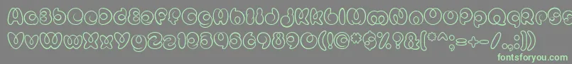 MisterLoopyRegular Font – Green Fonts on Gray Background