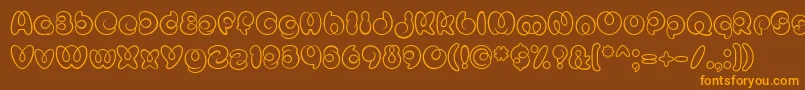 MisterLoopyRegular Font – Orange Fonts on Brown Background