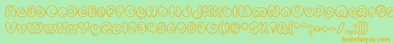 MisterLoopyRegular Font – Orange Fonts on Green Background