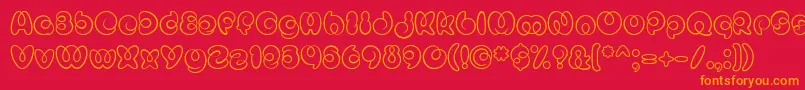 MisterLoopyRegular Font – Orange Fonts on Red Background