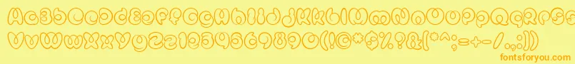 MisterLoopyRegular Font – Orange Fonts on Yellow Background