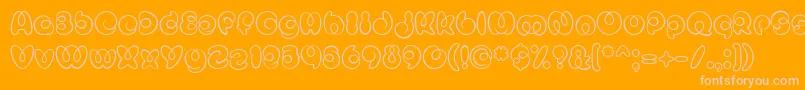 MisterLoopyRegular Font – Pink Fonts on Orange Background