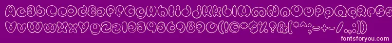 MisterLoopyRegular Font – Pink Fonts on Purple Background