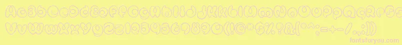 MisterLoopyRegular Font – Pink Fonts on Yellow Background