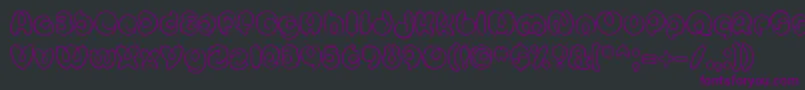 Шрифт MisterLoopyRegular – фиолетовые шрифты на чёрном фоне