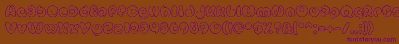 MisterLoopyRegular Font – Purple Fonts on Brown Background