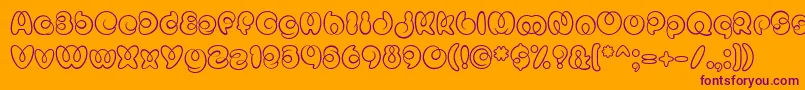 MisterLoopyRegular Font – Purple Fonts on Orange Background