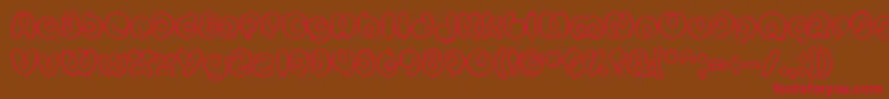 MisterLoopyRegular Font – Red Fonts on Brown Background