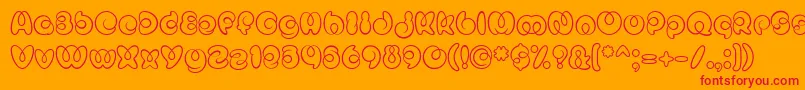 Police MisterLoopyRegular – polices rouges sur fond orange