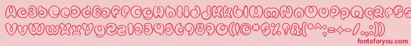 MisterLoopyRegular Font – Red Fonts on Pink Background