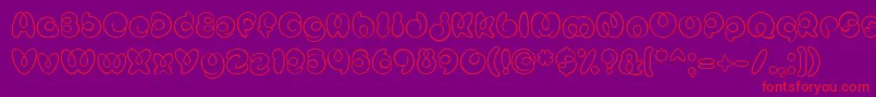 MisterLoopyRegular Font – Red Fonts on Purple Background