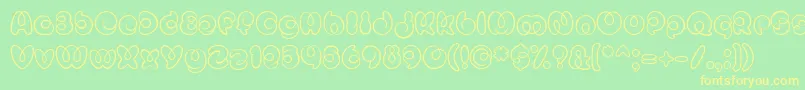 MisterLoopyRegular Font – Yellow Fonts on Green Background