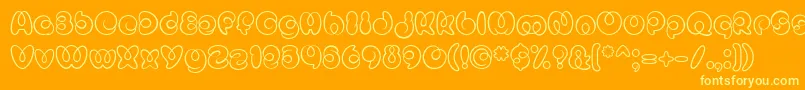 MisterLoopyRegular Font – Yellow Fonts on Orange Background