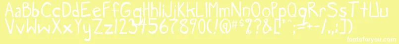 MangaSpeak Font – White Fonts on Yellow Background