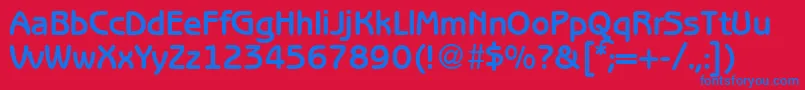 BenjaminsansBold Font – Blue Fonts on Red Background