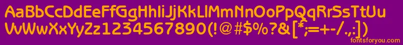 BenjaminsansBold Font – Orange Fonts on Purple Background