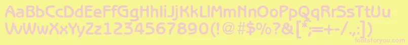 BenjaminsansBold Font – Pink Fonts on Yellow Background