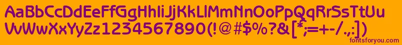 BenjaminsansBold Font – Purple Fonts on Orange Background